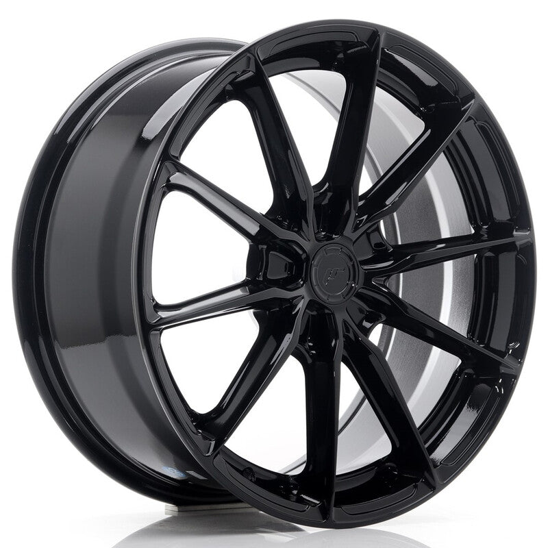 Carica immagine in Galleria Viewer, Cerchio Japan Racing JR-37 8x18 foratura su misura 5 fori ET20-45 - Nero lucido