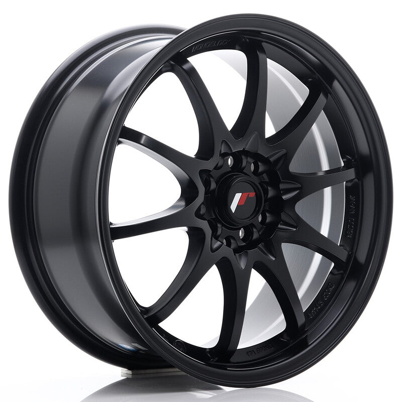 Carica immagine in Galleria Viewer, Cerchio Japan Racing JR-5 7,5x17 5x100/5x114.3 ET35 - Nero opaco satinato