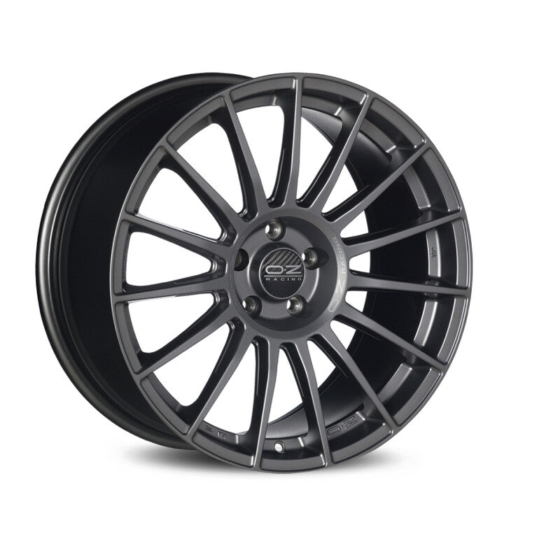 Carica immagine in Galleria Viewer, Cerchio OZ Racing Superturismo LM 7,5x17 4x100 ET35 - Grafite opaco con scritte grigie