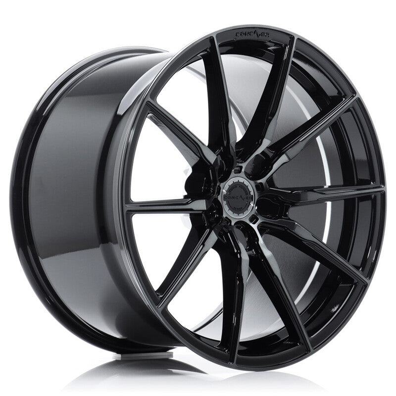 Carica immagine in Galleria Viewer, Cerchio Concaver CVR4 11x20 foratura su misura 5 fori ET0-30 - Doppio nero lucido