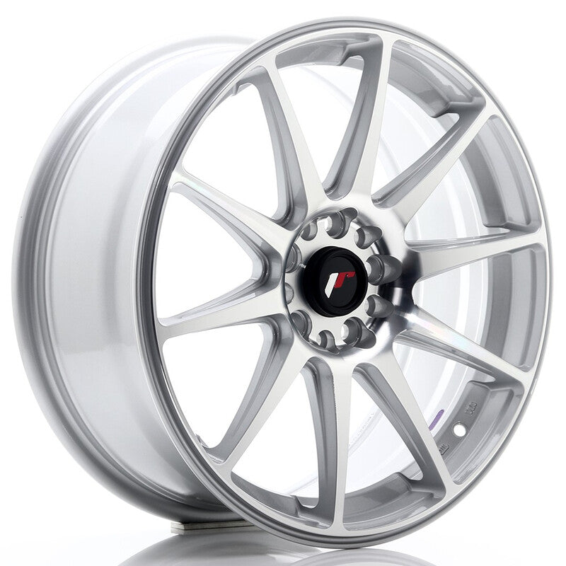 Carica immagine in Galleria Viewer, Cerchio Japan Racing JR-11 7,5x18 5x112/5x114.3 ET40 - Argento lucidato