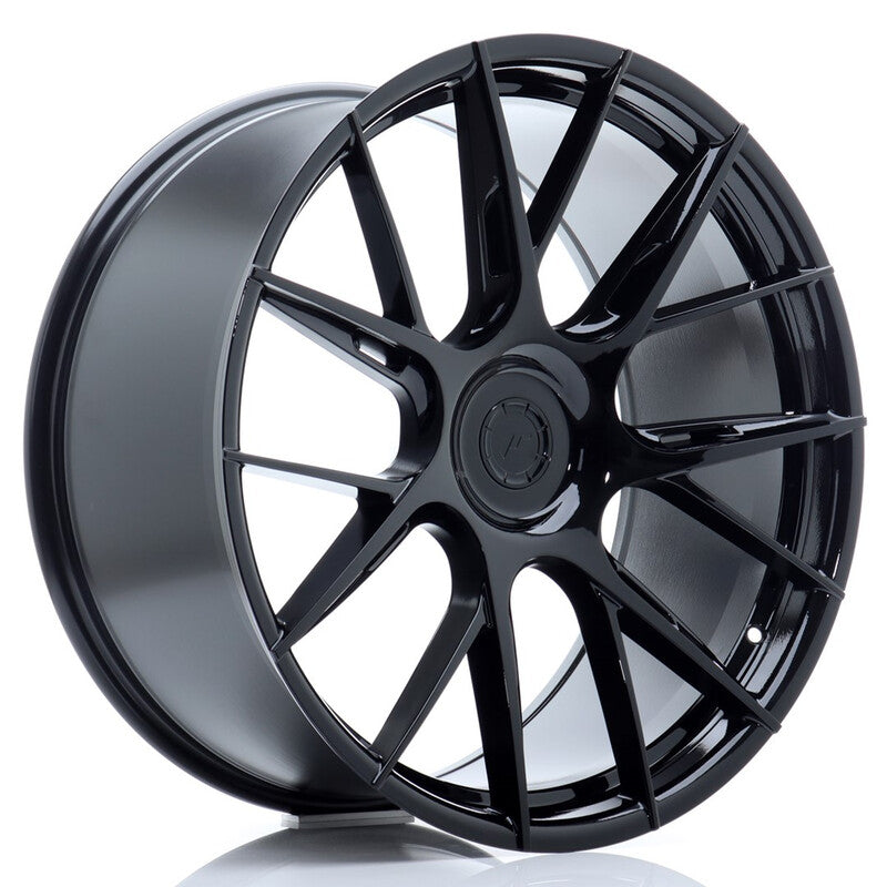 Carica immagine in Galleria Viewer, Cerchio Japan Racing JR-42 11,5x22 foratura su misura 5 fori ET20-52 - Nero lucido