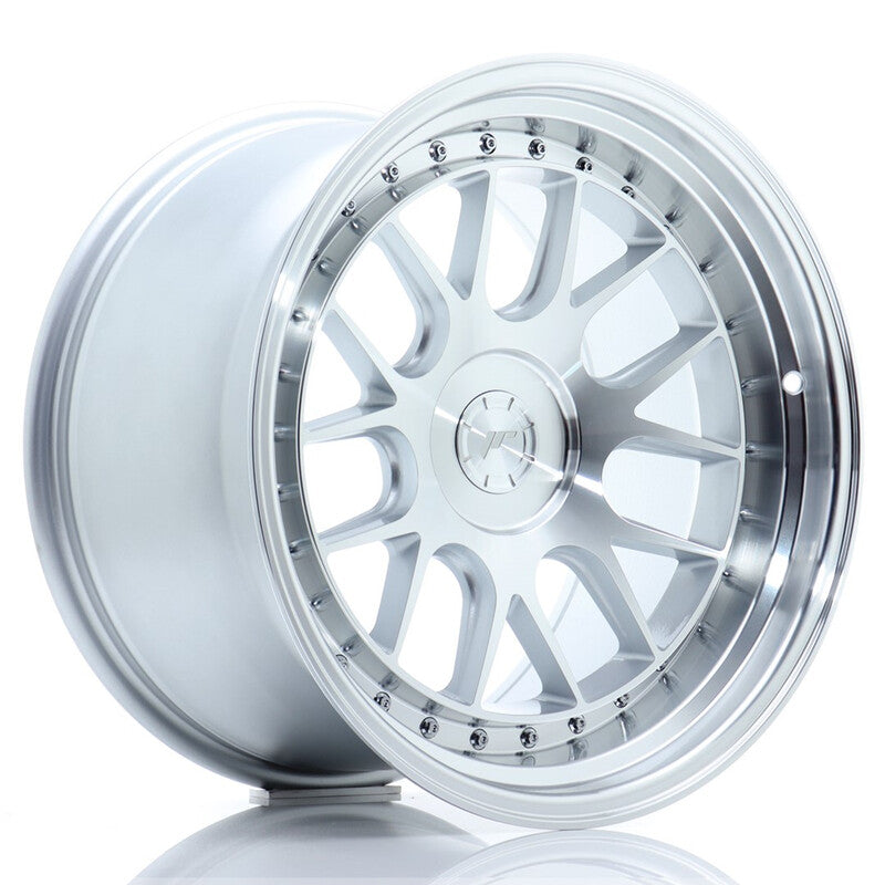 Carica immagine in Galleria Viewer, Cerchio Japan Racing JR-40 10,5x18 foratura su misura 5 fori ET15-22 - Argento
