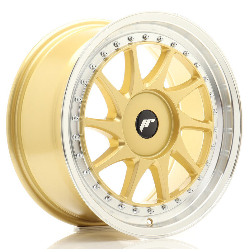 Carica immagine in Galleria Viewer, Cerchio Japan Racing JR-26 8x17 foratura su misura 4/5 fori ET20-35 - Oro