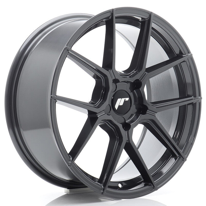 Carica immagine in Galleria Viewer, Cerchio Japan Racing JR-30 8,5x18 foratura su misura 5 fori ET20-45 - Hyper Gray