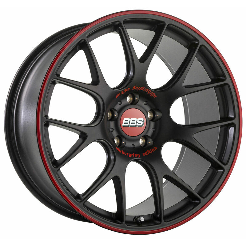 Carica immagine in Galleria Viewer, Cerchio BBS CH-R 8,5x18 5x112 ET38 - Nero opaco (Nürburgring Edition)