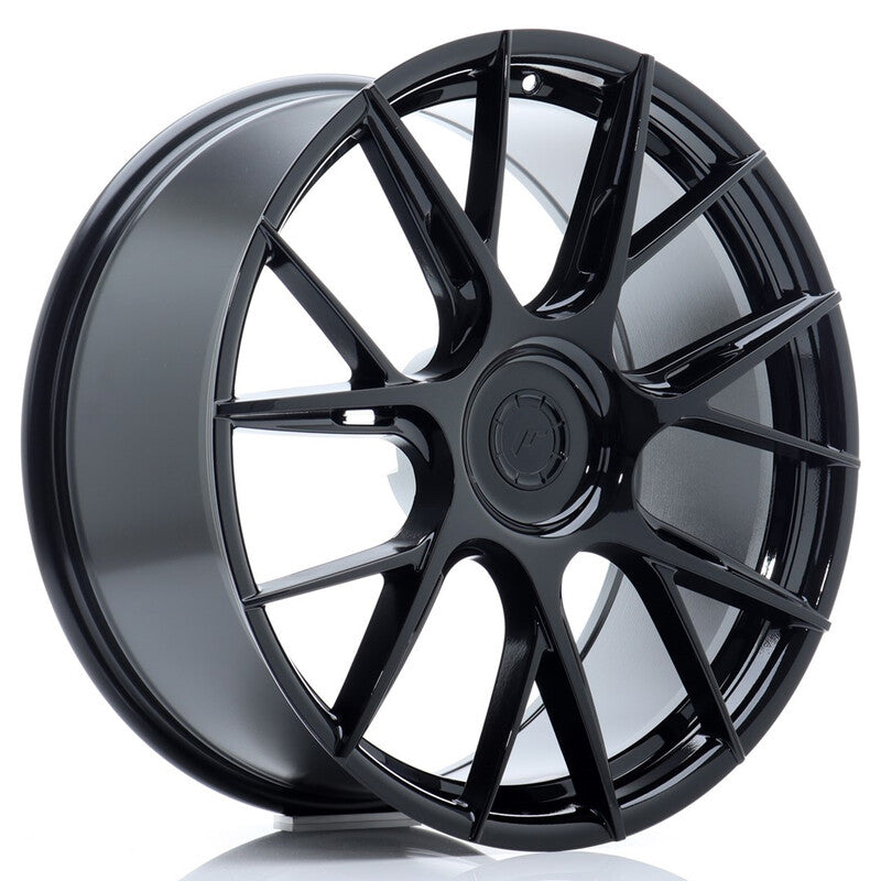 Carica immagine in Galleria Viewer, Cerchio Japan Racing JR-42 8,5x20 foratura su misura 5 fori ET20-45 - Nero lucido