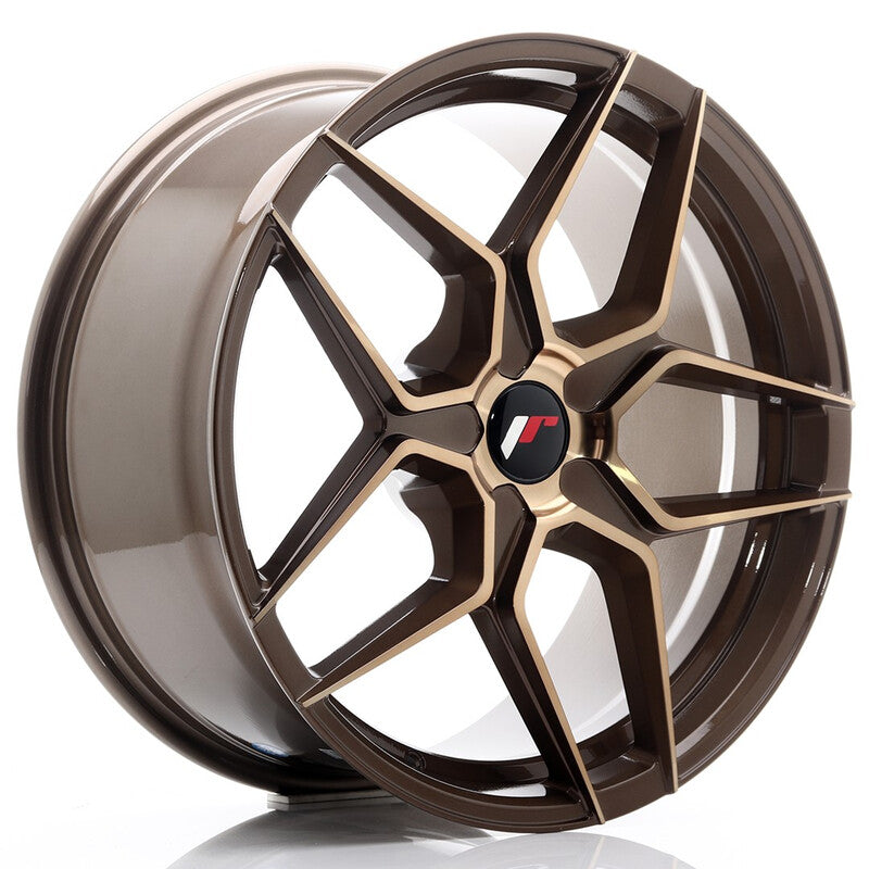 Carica immagine in Galleria Viewer, Cerchio Japan Racing JR-34 8,5x19 foratura su misura 5 fori ET20-40 - Bronzo