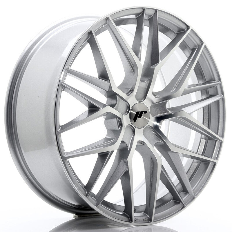 Carica immagine in Galleria Viewer, Cerchio Japan Racing JR-28 Extreme Concave 9x21 foratura su misura 5 fori ET15-45 - Argento lucidato