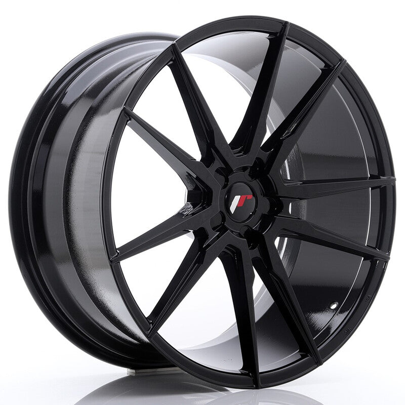 Carica immagine in Galleria Viewer, Cerchio Japan Racing JR-21 Extreme Concave 10,5x22 foratura su misura 5 fori ET15-52 - Nero lucido