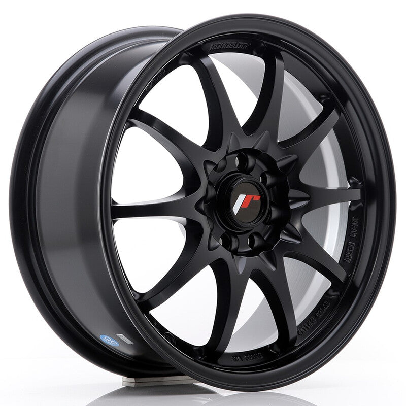 Carica immagine in Galleria Viewer, Cerchio Japan Racing JR-5 7x16 4x100/4x108 ET30 - Nero opaco satinato