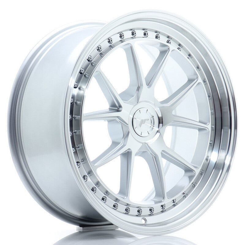 Carica immagine in Galleria Viewer, Cerchio Japan Racing JR-39 8,5x19 foratura su misura 5 fori ET15-35 - Argento