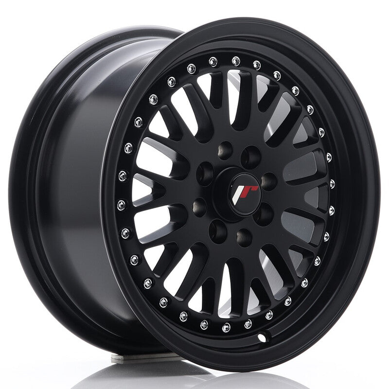 Carica immagine in Galleria Viewer, Cerchio Japan Racing JR-10 7x15 4x100/4x108 ET30 - Nero opaco satinato - foro 74,1 mm