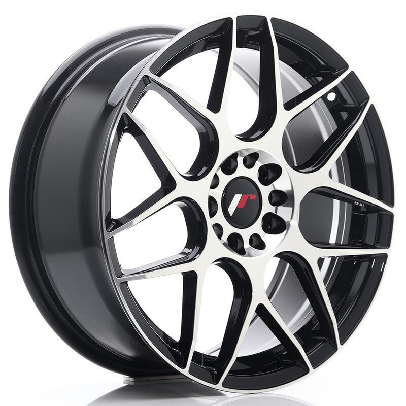 Carica immagine in Galleria Viewer, Cerchio Japan Racing JR-18 7,5x18 5x112/5x114.3 ET40 - Nero lucidato