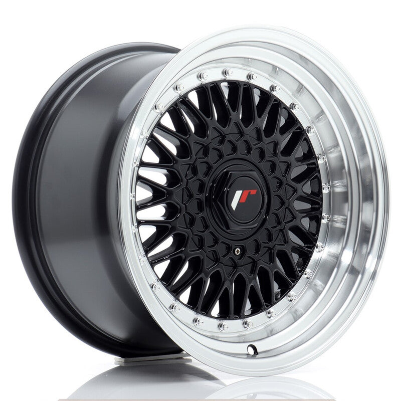 Carica immagine in Galleria Viewer, Cerchio Japan Racing JR-9 9x16 foratura su misura 4/5 fori ET20 - Nero lucido