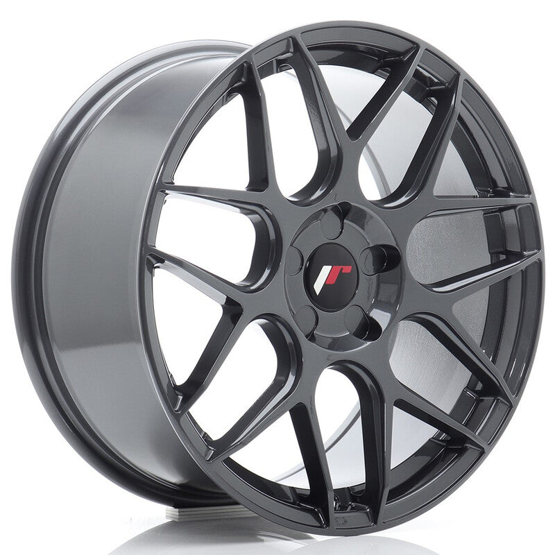 Carica immagine in Galleria Viewer, Cerchio Japan Racing JR-18 8,5x18 foratura su misura 5 fori ET20-45 - Hyper Gray