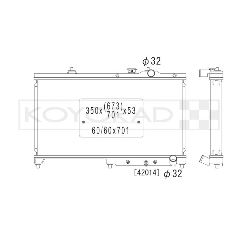 Carica immagine in Galleria Viewer, Radiatore Acqua in Alluminio Koyorad XL per Honda Civic EG6 & EG9