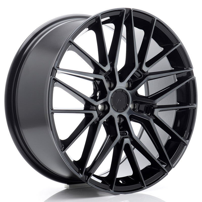 Carica immagine in Galleria Viewer, Cerchio Japan Racing JR-38 8,5x19 5x112 ET45 - Nero opaco con razze brunite