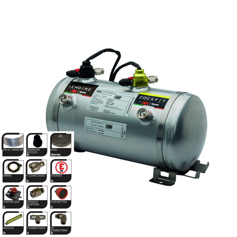 Carica immagine in Galleria Viewer, Kit Estintore Automatico OMP CESAL5LE 4.4 kg Novec 1230 (FIA)