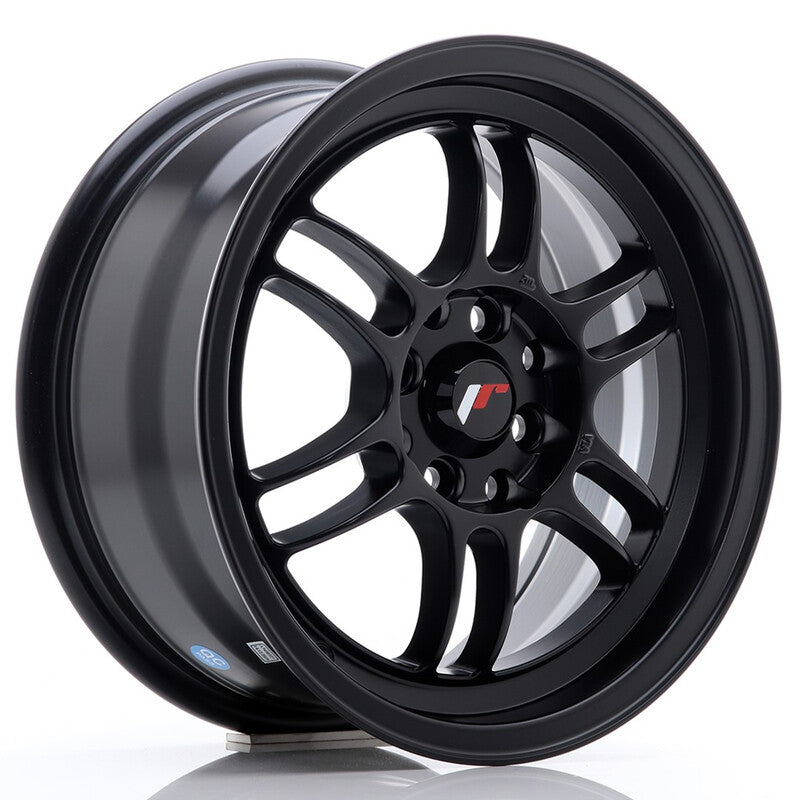 Carica immagine in Galleria Viewer, Cerchio Japan Racing JR-7 7x15 4x100/4x114.3 ET38 - Nero opaco satinato