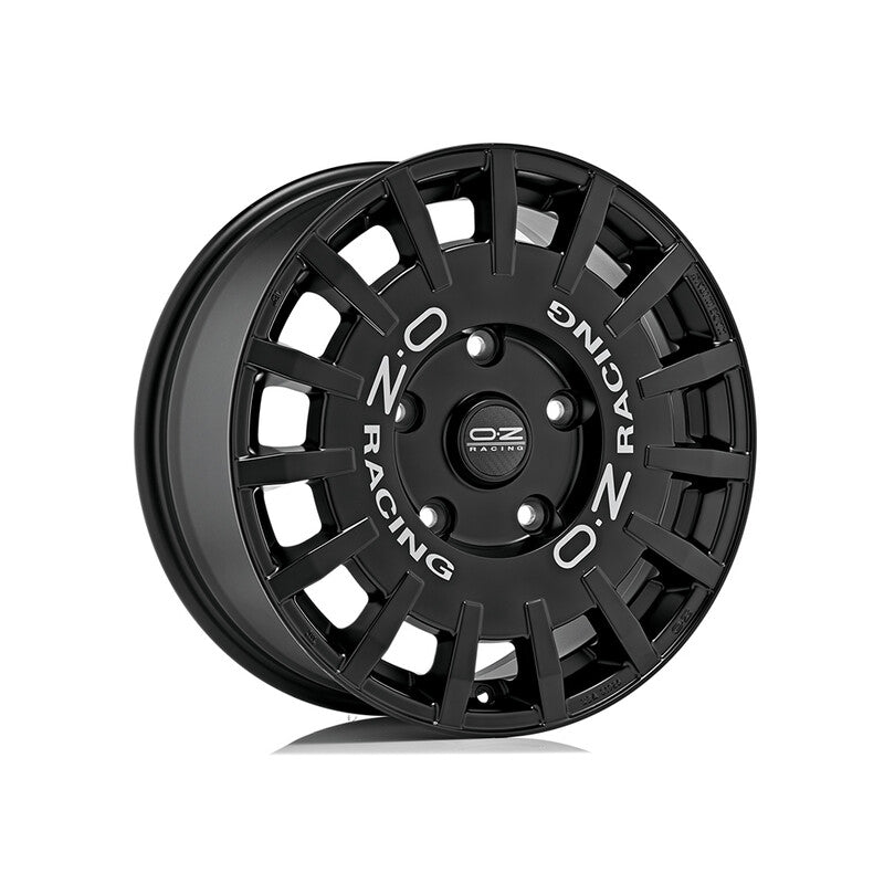 Carica immagine in Galleria Viewer, Cerchio OZ Racing Rally Racing Van 7,5x18 5x160 ET48 - Nero opaco con scritte grigie