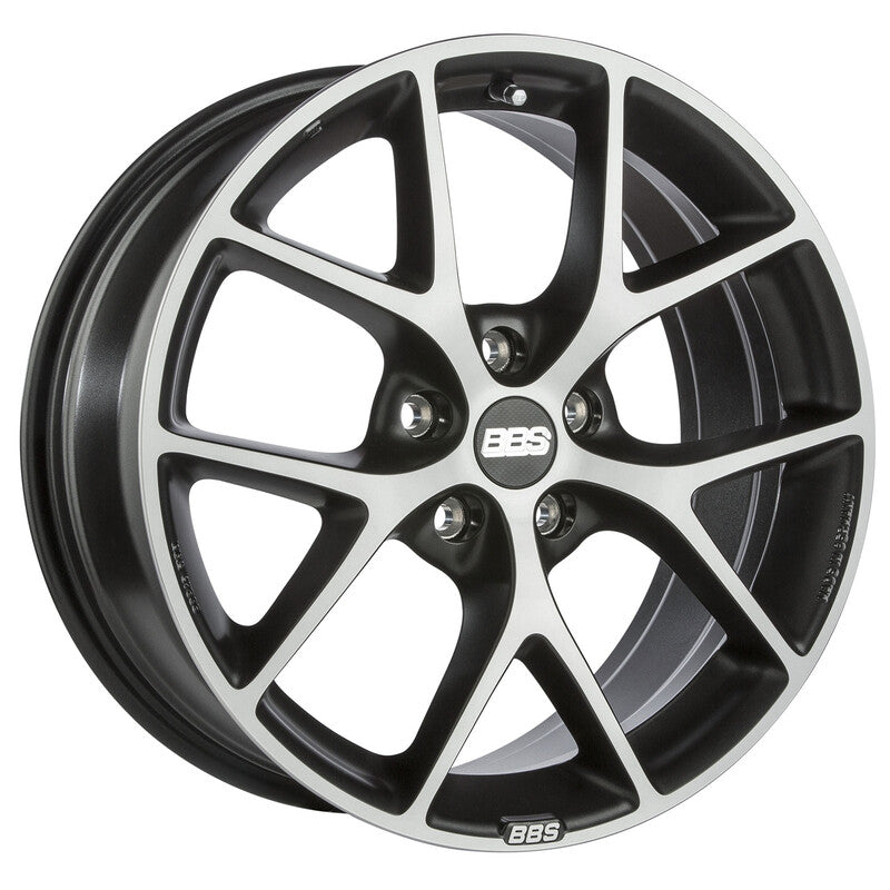 Carica immagine in Galleria Viewer, Cerchio BBS SR 8x18 5x100 ET48 - Nero lucidato