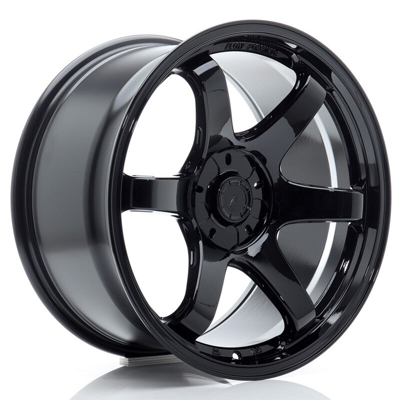 Carica immagine in Galleria Viewer, Cerchio Japan Racing SL-03 Super Light 9,5x18 foratura su misura 5 fori ET20-38 - Nero lucido