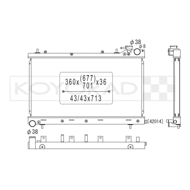 Carica immagine in Galleria Viewer, Radiatore Acqua in Alluminio Koyorad per Subaru Forester 2.0L & 2.5L SG