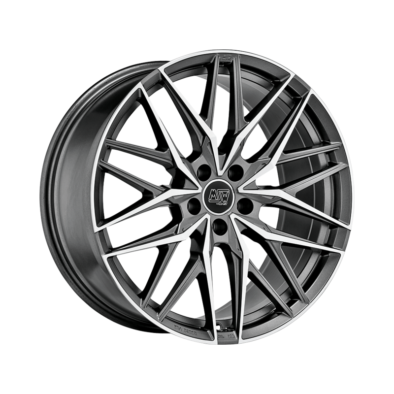 Carica immagine in Galleria Viewer, Cerchio MSW 50 8,5x21 5x112 ET25 - Gunmetal con razze lucidate