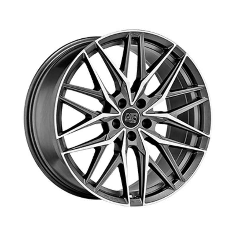 Carica immagine in Galleria Viewer, Cerchio MSW 50 10x21 5x112 ET44 - Gunmetal con razze lucidate