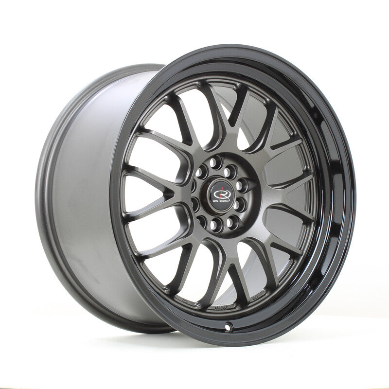 Carica immagine in Galleria Viewer, Cerchio Rota MXR 9,5x18 5x114.3 ET38 - Gunmetal con bordo nero
