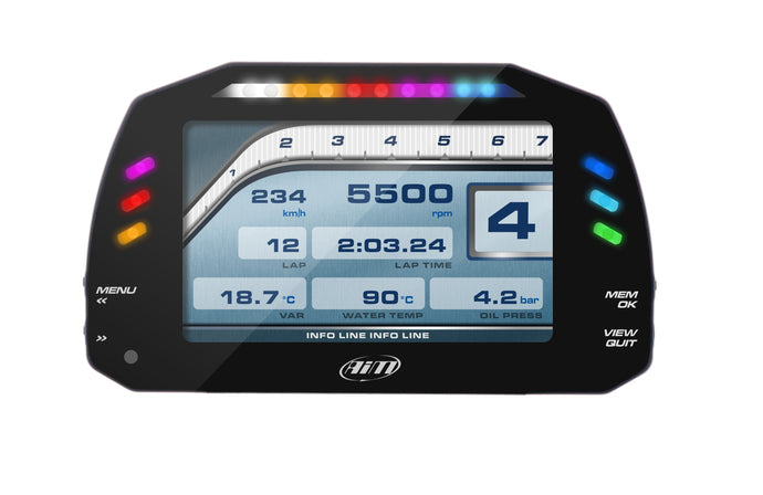 Display AIM MXS 1.2 strada display monitor auto racing rally pista da competizione