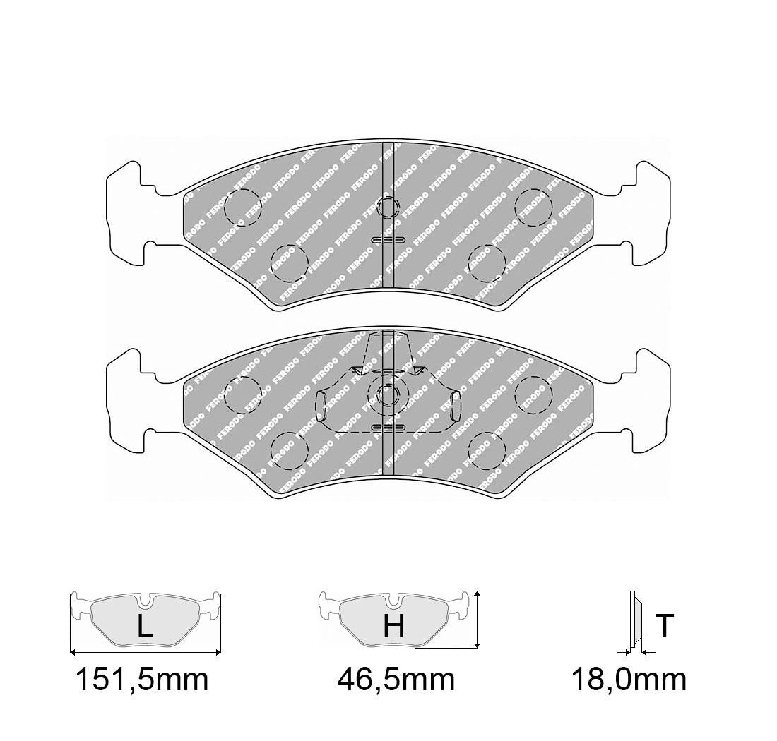 plaquettes avant ferodo ds3000 fcp845r dureté ou type de gomme DS3000