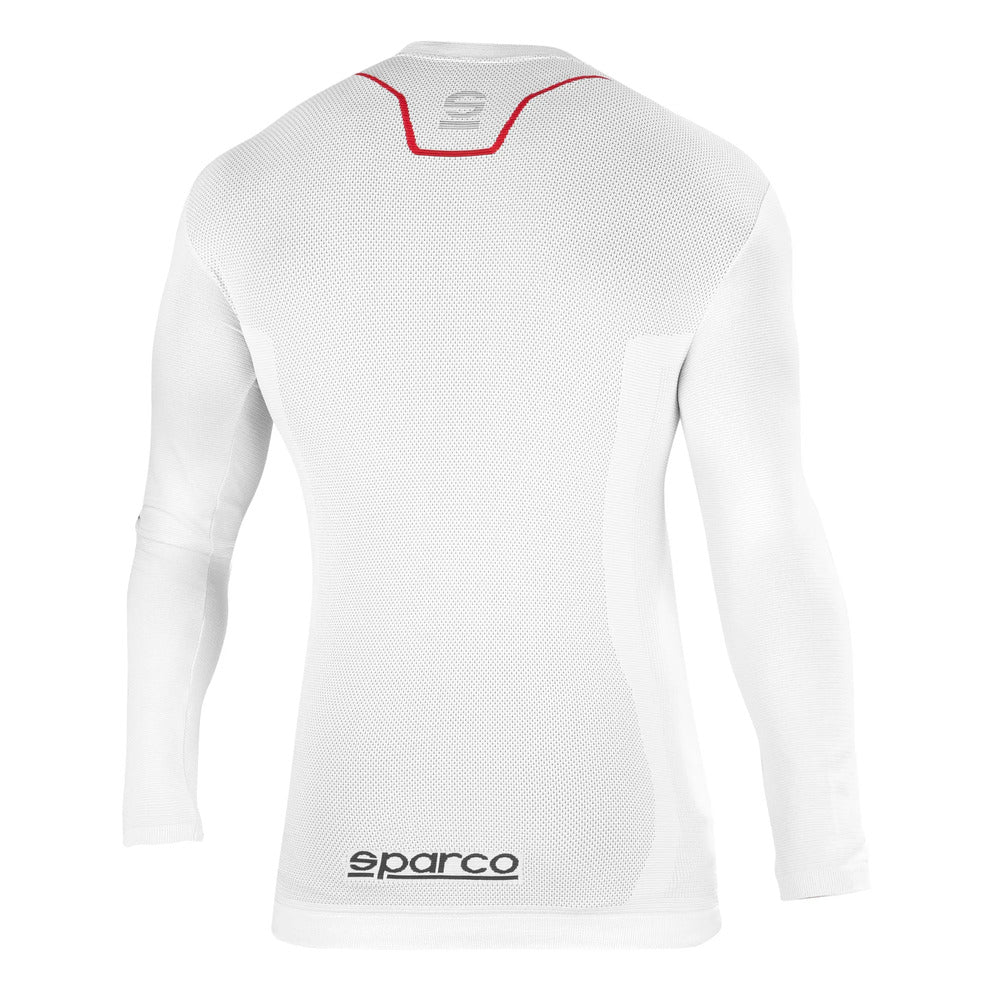 Maglia Kart Sparco K-Carbon Maniche Lunghe - Bianco / Rosso