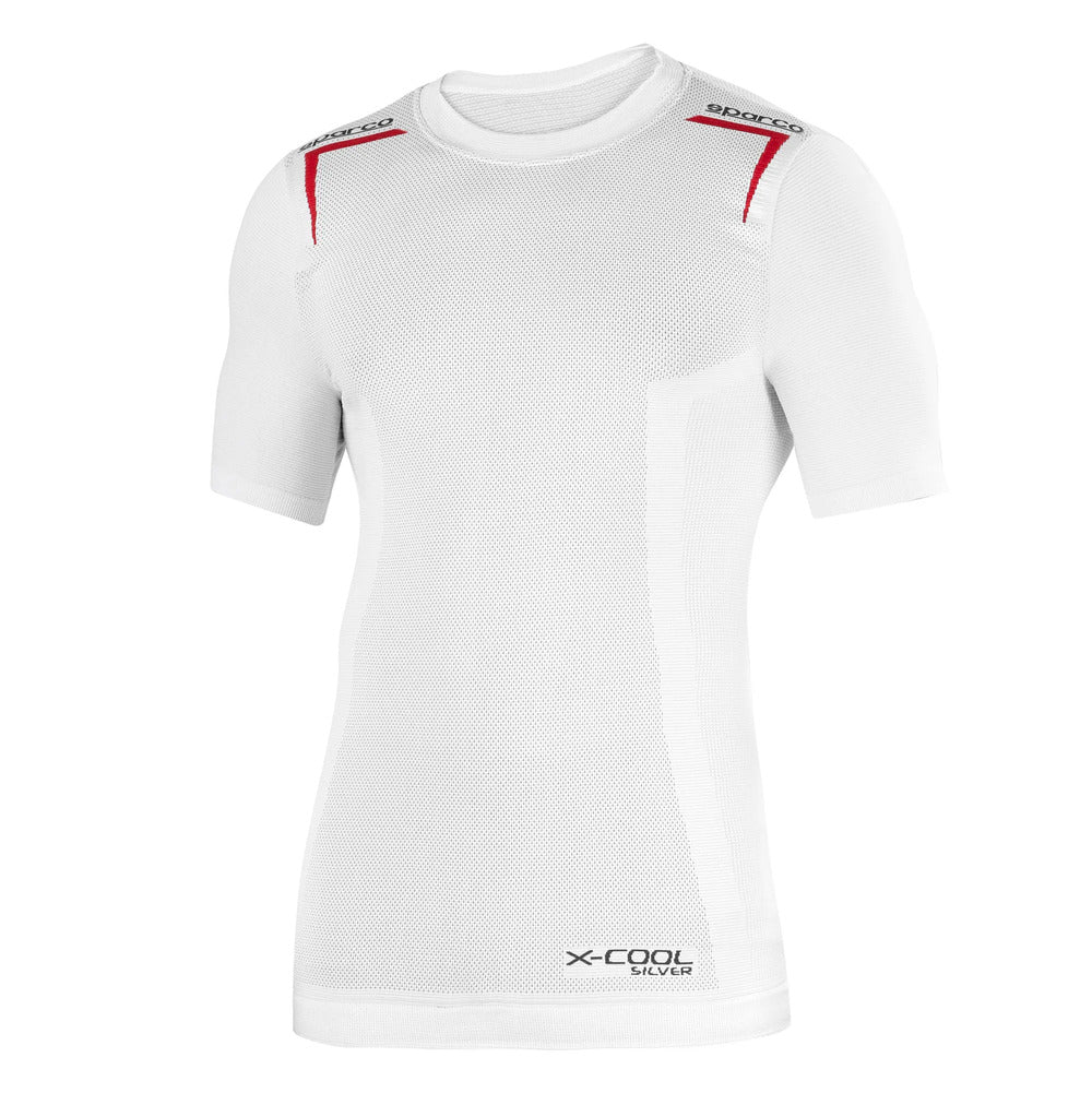 Maglia Kart Sparco K-Carbon Maniche Corte - Bianco / Rosso