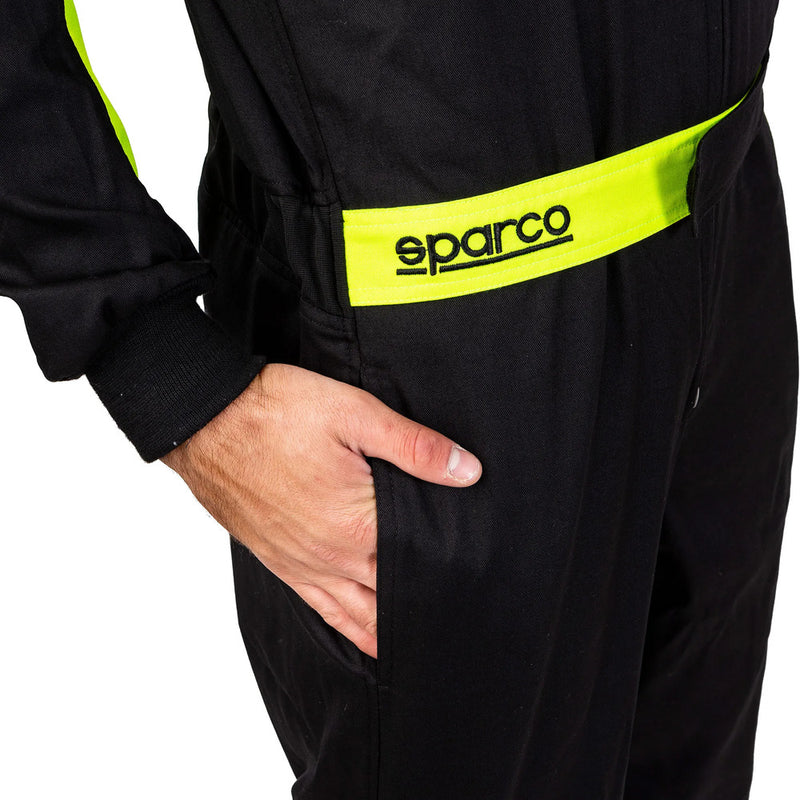 Carica immagine in Galleria Viewer, Tuta Kart Sparco Rookie Nero / Giallo
