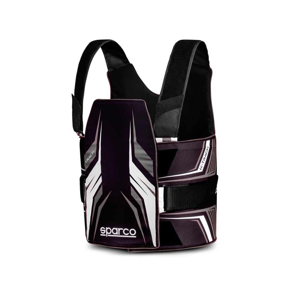 Gilet Paracostole Kart Bambino Sparco K-Track Nero / Bianco (FIA 8870-2018)