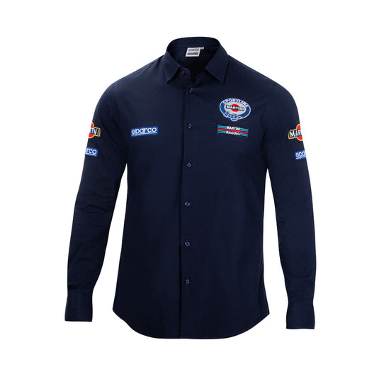 Camicia a Maniche Lunghe Sparco Martini Racing - Blu