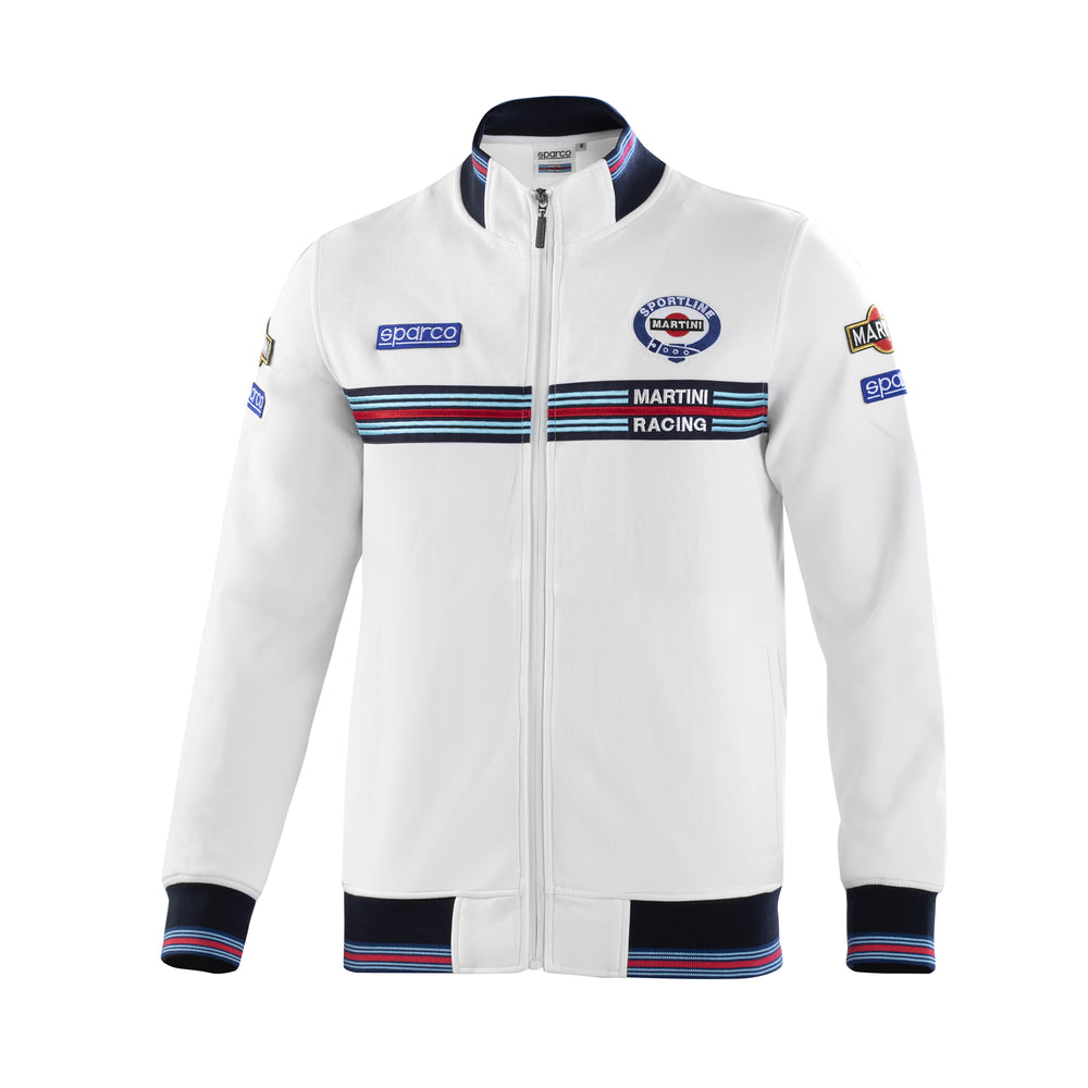 Felpa con Zip Sparco Martini Racing - Bianco