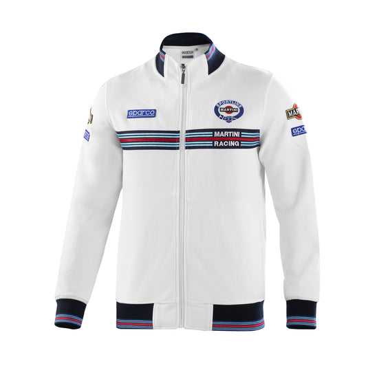 Felpa con Zip Sparco Martini Racing - Bianco