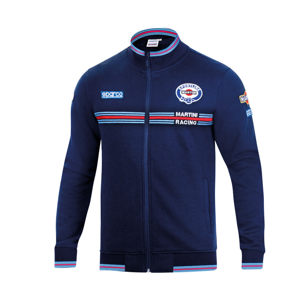 Felpa con Zip Sparco Martini Racing - Blu