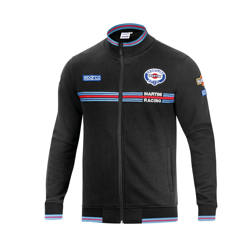 Felpa con Zip Sparco Martini Racing - Nero