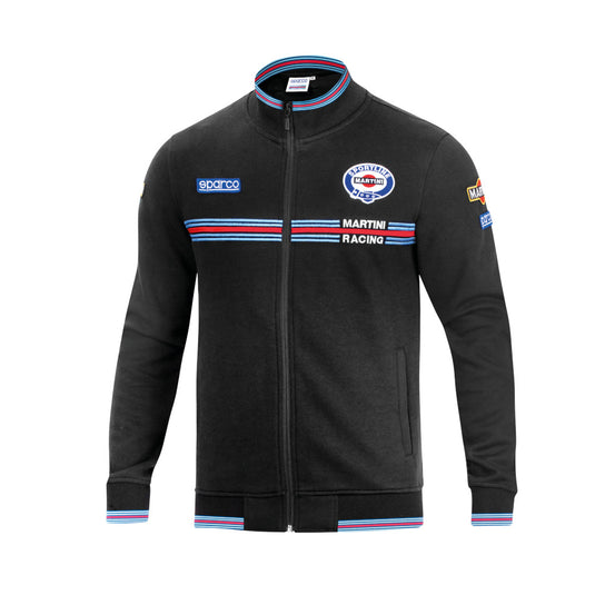Felpa con Zip Sparco Martini Racing - Nero