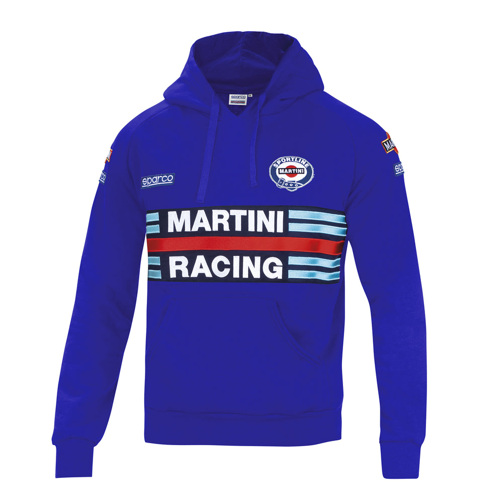 Felpa con Cappuccio Sparco Martini Racing Replica - Celeste