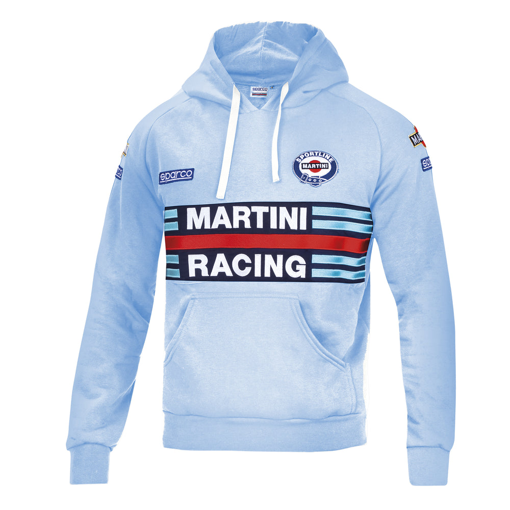 Felpa con Cappuccio Sparco Martini Racing Replica - Azzurro