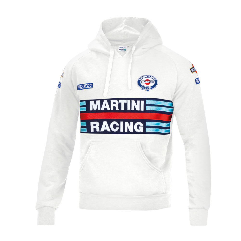 Felpa con Cappuccio Sparco Martini Racing Replica - Bianco