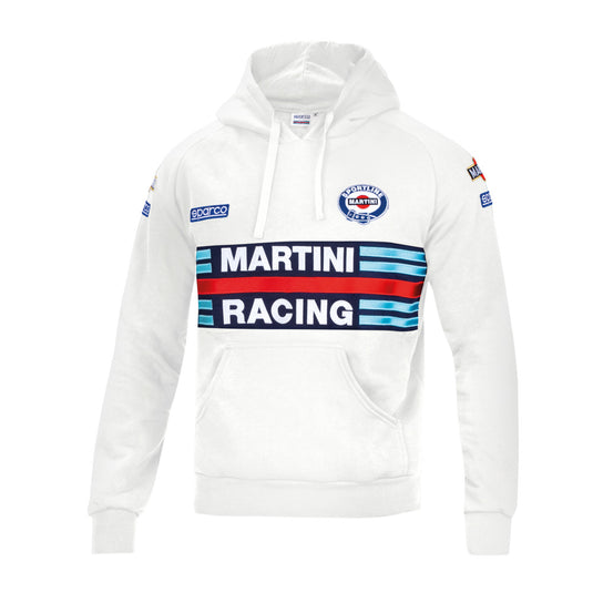 Felpa con Cappuccio Sparco Martini Racing Replica - Bianco