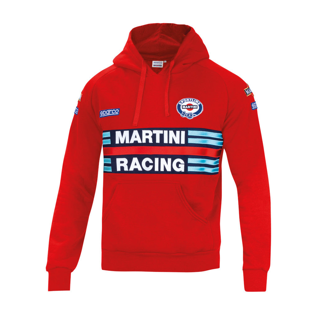 Felpa con Cappuccio Sparco Martini Racing Replica - Rosso