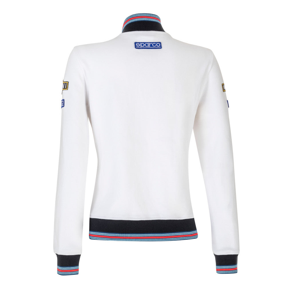 Felpa con Zip Donna Sparco Martini Racing - Bianco