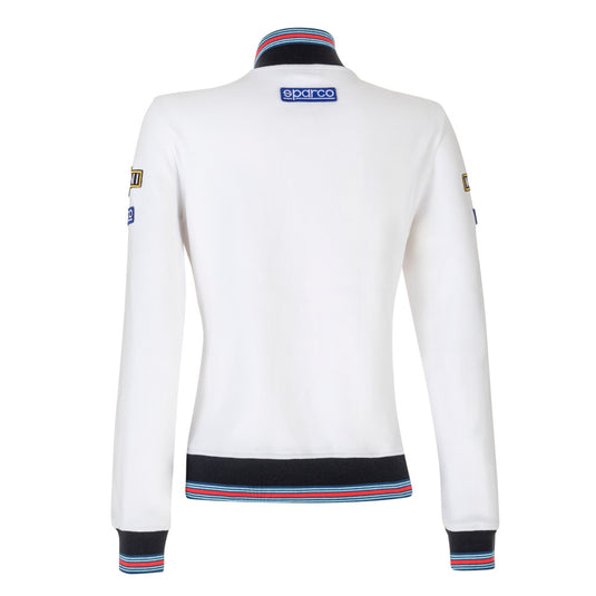 Felpa con Zip Donna Sparco Martini Racing - Bianco
